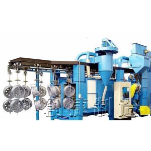 Q48 Single Route Series Hanger Stepping Type Continuous Working Overhead Rail Shot Blasting Machine