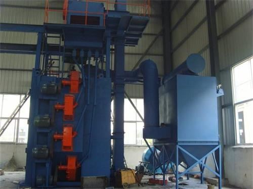 The automatic sandblasting machine can even blast on both sides