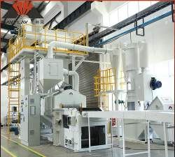 Working principle of mesh belt through shot blasting machine