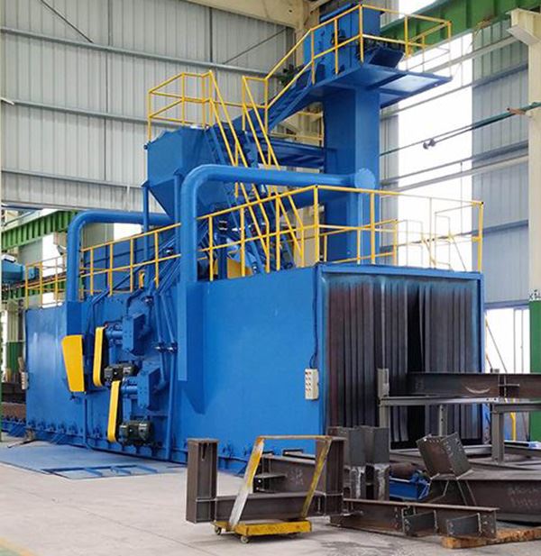 Working principle of roller-through shot blasting machine