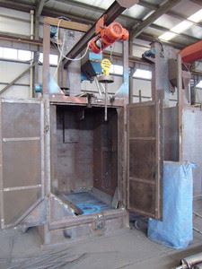 Working principle of clasp shot blasting machine