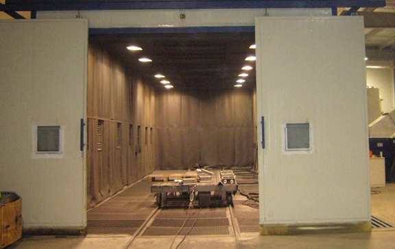Working principle of semi-automatic sandblasting room